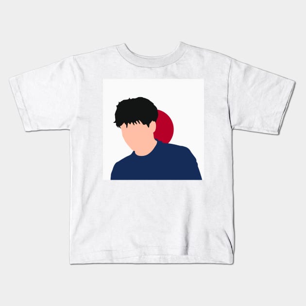 Yuki Tsunoda Face Art - Flag Edition Kids T-Shirt by GreazyL